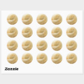 Monogram Weddenschappen - brief Y Ronde Sticker (Vel)