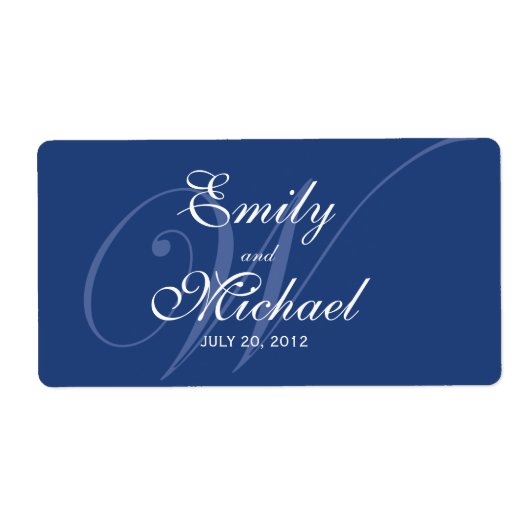Monogram Weddenschappen - Deep Blue Etiket (Voorkant)