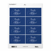 Monogram Weddenschappen - Deep Blue Etiket (Full Sheet)