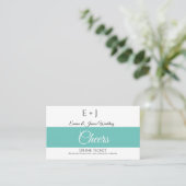 Monogram Weddenschappen Drink Ticket (Staand voorkant)