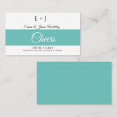 Monogram Weddenschappen Drink Ticket (Voorkant / Achterkant)