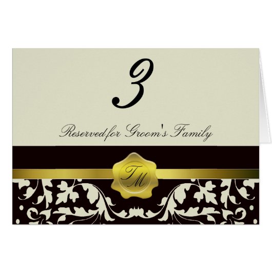 Monogram Weddenschappen Ontvangingstabel (Voorkant Horizontaal)