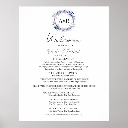 Monogram Weddenschappen Programma Ondertekening Sc Poster (Voorkant)