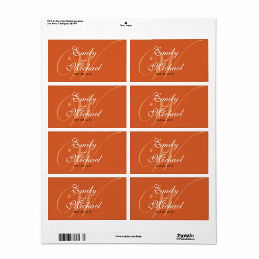 Monogram Weddenschappen - Spice Etiket (Full Sheet)