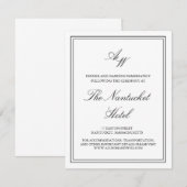 Monogram Weddenschapskaart Informatiekaartje (Voorkant / Achterkant)