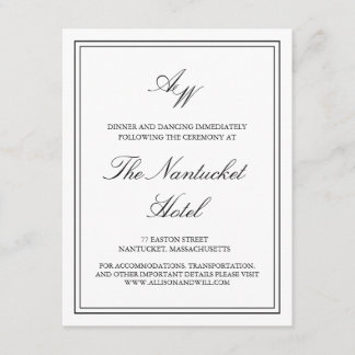 Monogram Weddenschapskaart Informatiekaartje