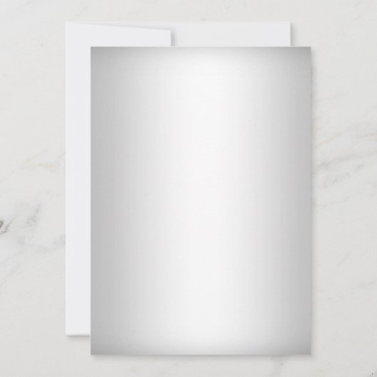 Monogram Wedding Cake Silver Vrijgezellenfeest Inv Kaart (Achterkant)