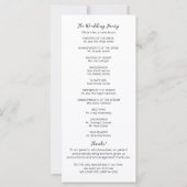 Monogram Wedding Ceremony Program 4x9 Kaart (Achterkant)