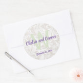 Monogram Wedding Envelope-zegels en -Stickers Ronde Sticker (Envelop)