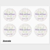 Monogram Wedding Envelope-zegels en -Stickers Ronde Sticker (Vel)