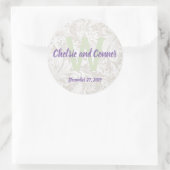 Monogram Wedding Envelope-zegels en -Stickers Ronde Sticker (Tas)
