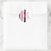 Monogram Wedding Envelope-zegels Ronde Sticker (Tas)