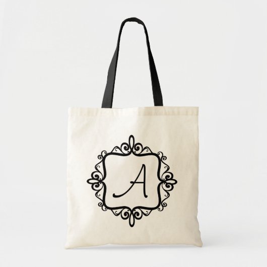 Monogram Wedding Favor Bag Tote Bag (Voorkant)