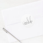 Monogram Wedding Favor Sticker<br><div class="desc">Monogram Weddenschap Initiaal Bride Groom Favor Sticker of voor Wedding Invitation Envelope Seals. Volledig . Elke Clarke ©2009 com Hier zijn een paar andere populaire design van de Monogram Gallery!</div>