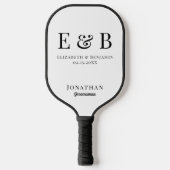 Monogram Wedding Groomsman Gift Photo Pickleball Paddle (Voorkant)