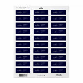 Monogram Wedding Invitation Return Address Labels (Full Sheet)