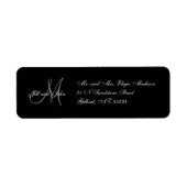 Monogram Wedding Invitation Return Address Labels (Voorkant)
