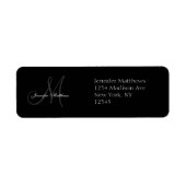 Monogram Wedding Invitation Return Address Labels (Voorkant)