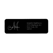 Monogram Wedding Invitation Return Address Labels (Voorkant)