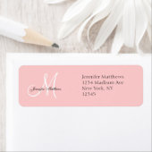 Monogram Wedding Invitation Return Address Labels (Insitu)