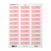 Monogram Wedding Invitation Return Address Labels (Full Sheet)