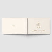 Monogram Wedding Logo Monstera Gastenboek (Volledig)