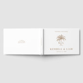 Monogram Wedding Logo Palm Tree Gastenboek (Volledig)