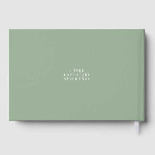 Monogram Wedding Logo Palm Tree Gastenboek (Achterkant)