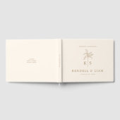 Monogram Wedding Logo Palm Tree Guestbook Gastenboek (Volledig)