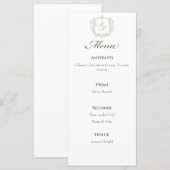 Monogram Wedding Menus Menu (Voorkant / Achterkant)