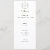 Monogram Wedding Menus Menu (Voorkant)