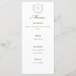 Monogram Wedding Menus Menu