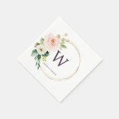 Monogram Wedding Napkin Cocktail Napkins Servet (Hoek)