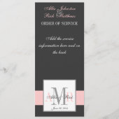 Monogram Wedding Programma's (Voorkant)