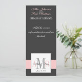 Monogram Wedding Programma's (Staand voorkant)