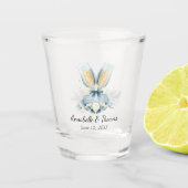 Monogram Wedding Shot Glass Champagne Glasses Glas (Voorkant)