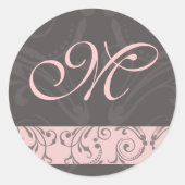 Monogram Wedding Sticker (Voorkant)