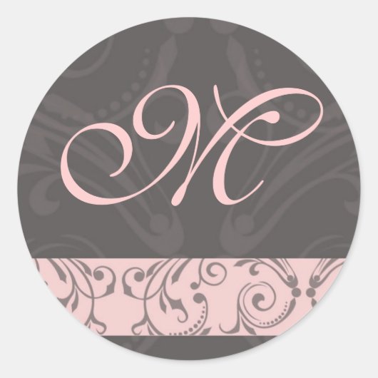 Monogram Wedding Sticker (Voorkant)