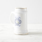 Monogram Wedding Vow Heart Bierpul (Voorkant links)