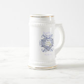 Monogram Wedding Vow Heart Bierpul (Voorkant rechts)