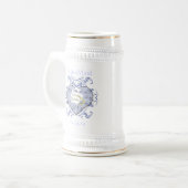 Monogram Wedding Vow Heart Bierpul (Voorkant links)