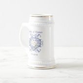 Monogram Wedding Vow Heart Bierpul (Voorkant links)