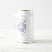 Monogram Wedding Vow Heart Bierpul (Voorkant links)