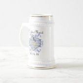 Monogram Wedding Vow Heart Bierpul (Voorkant links)