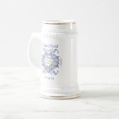 Monogram Wedding Vow Heart Bierpul (Voorkant links)