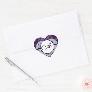 Monogram Wedding Vow Heart Hart Sticker