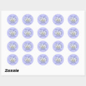 Monogram Wedding Vow Heart Ronde Sticker (Vel)
