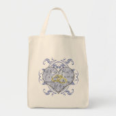 Monogram Wedding Vow Heart Tote Bag (Voorkant)