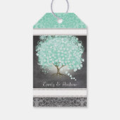 Monogram Weduwfoto Mint of Aangepaste kleur Cadeaulabel (Achterkant)