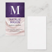 Monogram | Weefsel van zijdedraperie Visitekaartje (Voorkant / Achterkant)